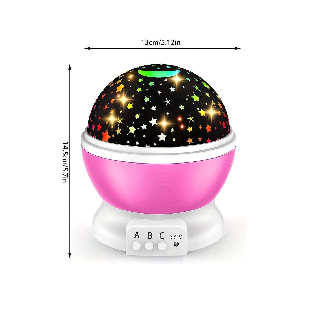 1pc Star Projector Night Light, 360 Degree Rotation, Light Color Changing, Romantic Gift For Men And Women