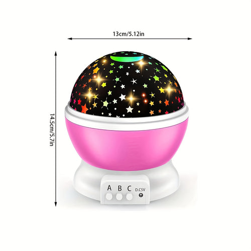 1pc Star Projector Night Light, 360 Degree Rotation, Light Color Changing, Romantic Gift For Men And Women