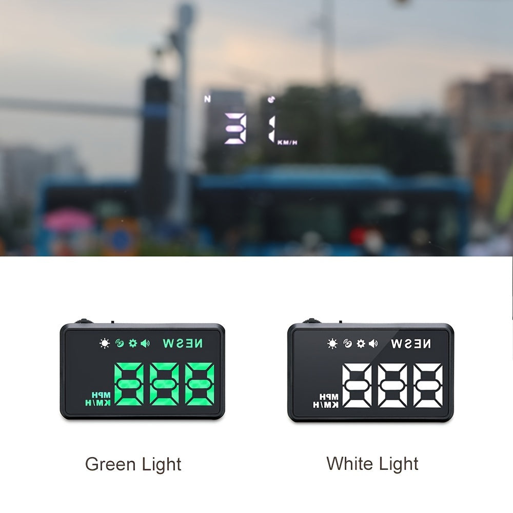 H1 HUD Head Up Display Car Digital Speedometer Windshield Projector Universal For All Cars With Compass Over-speed Reminder Function