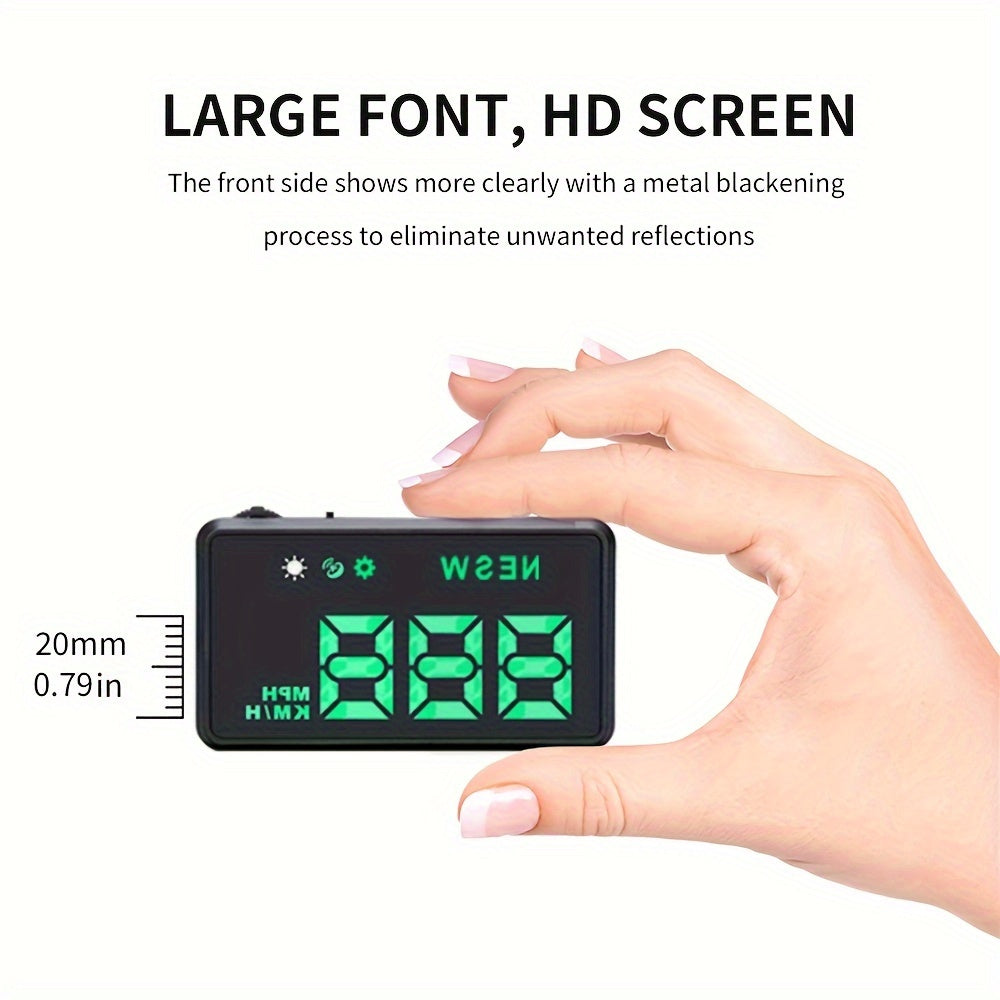 H1 HUD Head Up Display Car Digital Speedometer Windshield Projector Universal For All Cars With Compass Over-speed Reminder Function