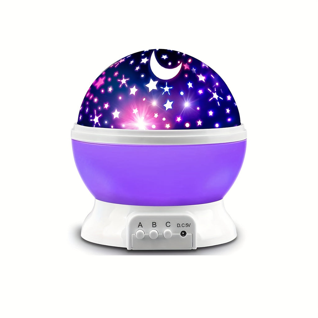 1pc Star Projector Night Light, 360 Degree Rotation, Light Color Changing, Romantic Gift For Men And Women